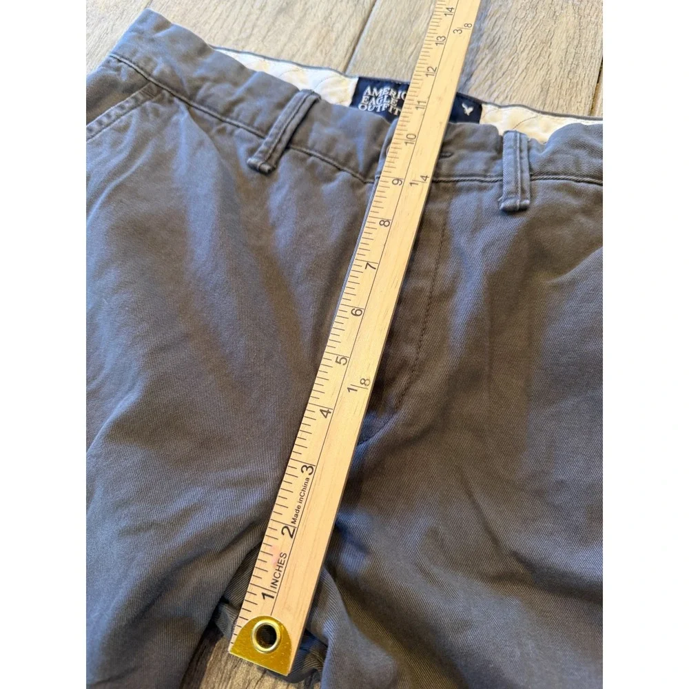 American eagle chino pants size 29 x 32 Mens 29x32 Khaki Pant Gray Cotton Preppy